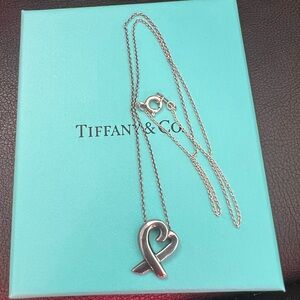 Tiffany & Co Loving Heart Pendant Necklace Size Small